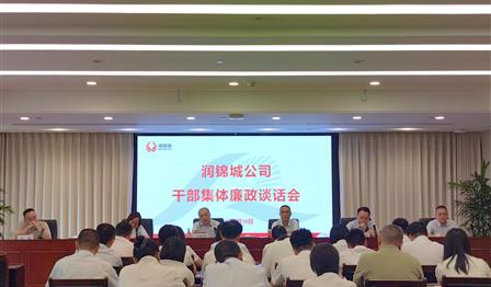 润锦城公司党总支召开干部集体廉政谈话会